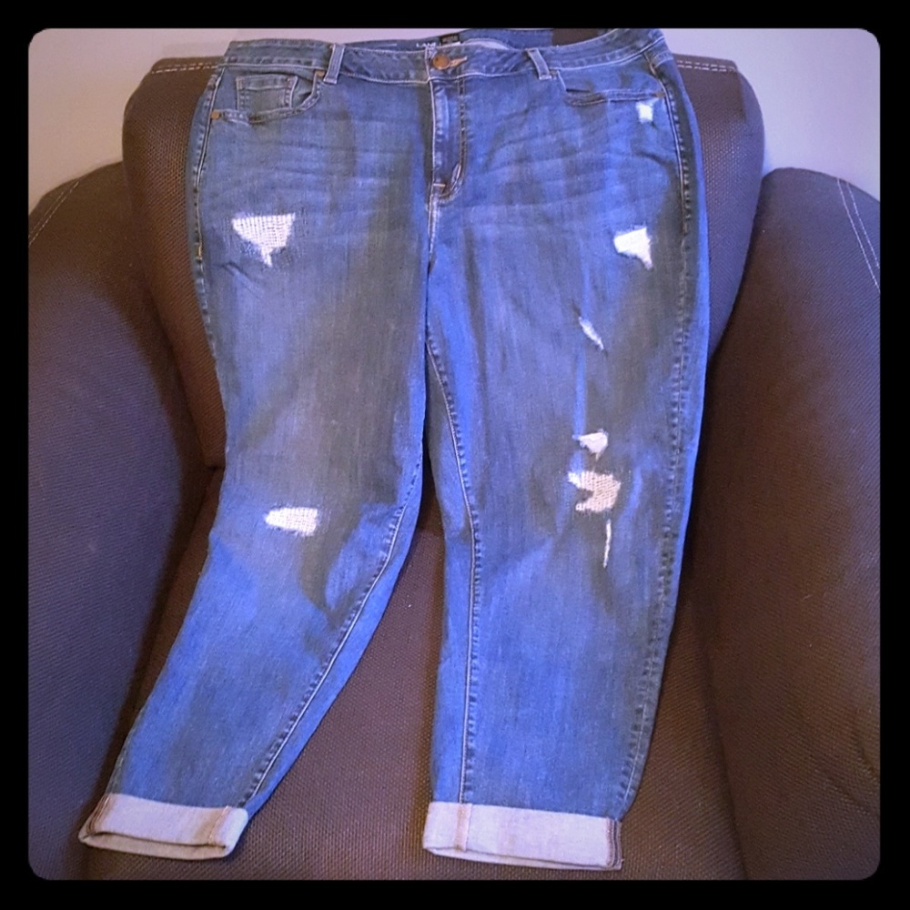 Lane Bryant Distressed Boyfriend Jeans